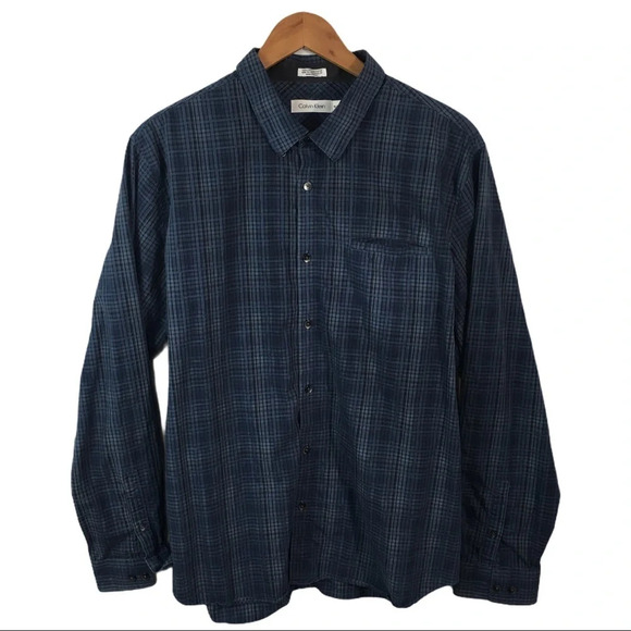 BF97 Calvin Klein Designer Trendy Button Shirt XL - Picture 1 of 3